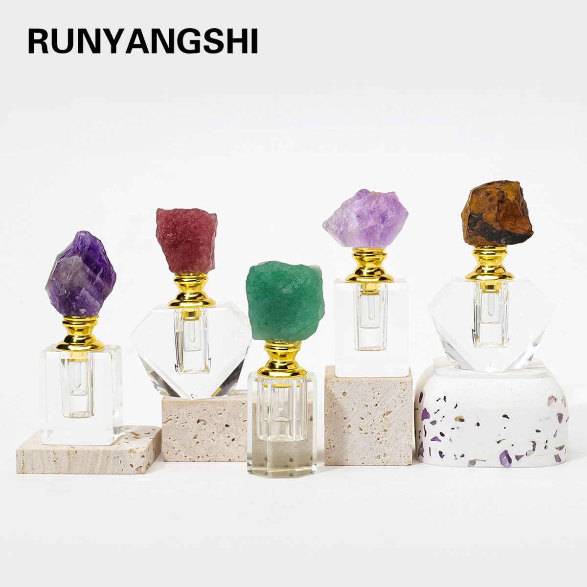 Perfume Quotes - Botella de aceite esencial de piedra