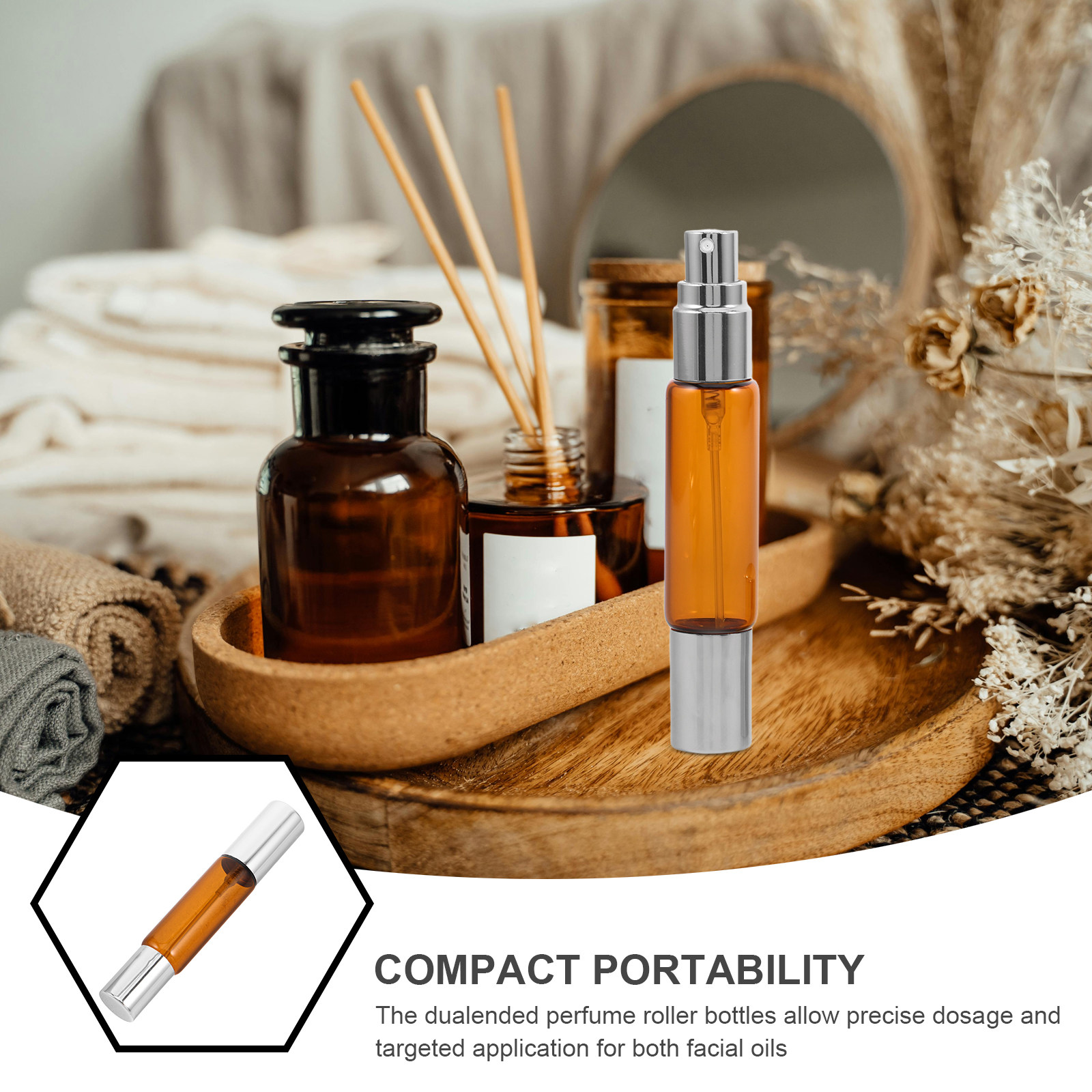 Juego de 8 botellas de vidrio  - Perfume Refill Bottle reseña y precio