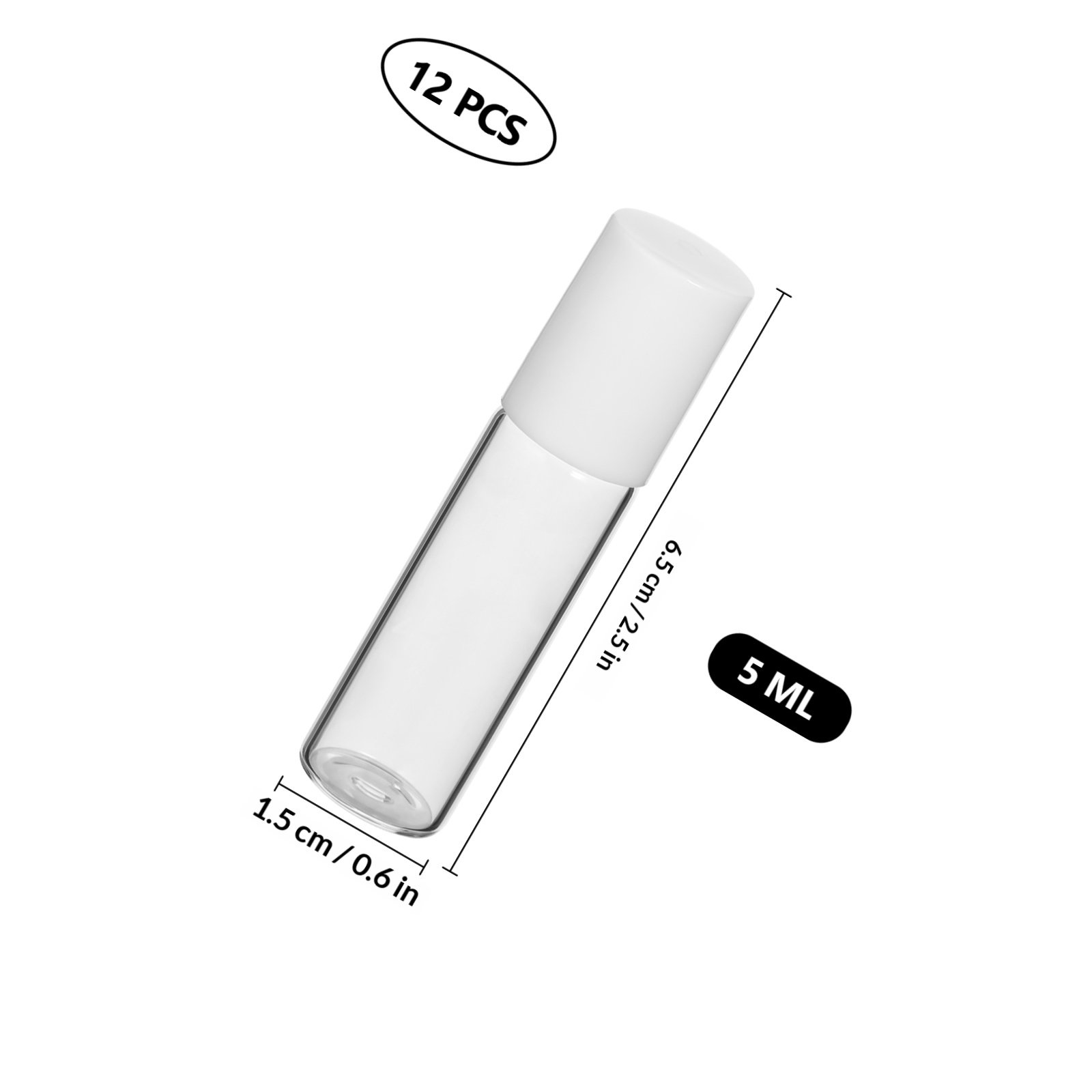 12 botellas de vidrio de 5 ml  - Perfume Refill Bottle reseña y precio